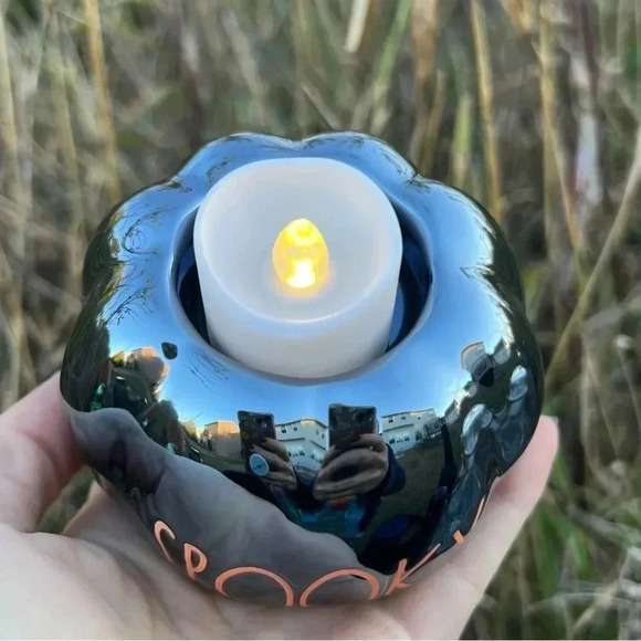 NEW Set of (3) Rae Dunn BOO/SPOOKY/HAUNTED Holders WITH the battery candles! - Picture 6 of 16